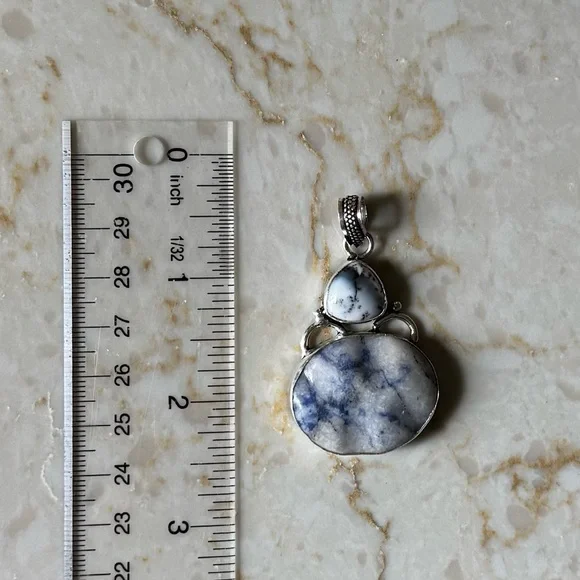 NWOT Sundance Winter Branches Pendant, Dendritic Opal, Sodalite, Sterling Silver